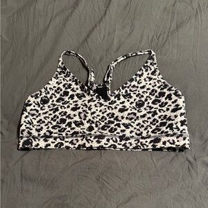 ZYIA Black and White Patterned Sports Bra